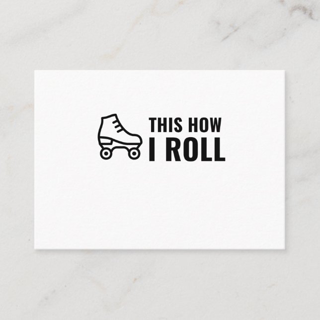 CARTE DE VISITE VOICI COMMENT JE ROULE SKATE ROLLER (Devant)