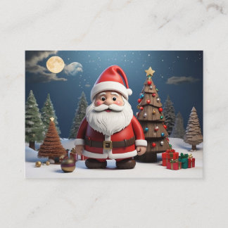 Carte De Visite voici le design de Noël père Noël et l'art de Noël