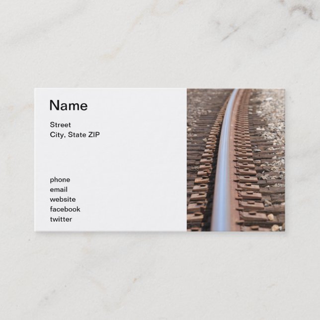 Carte De Visite Voie de train (Devant)