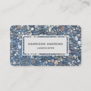 Carte De Visite Voie Rustique Pierres de galets   Paysage