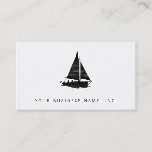 Carte De Visite Voilier de style d'impression typographique