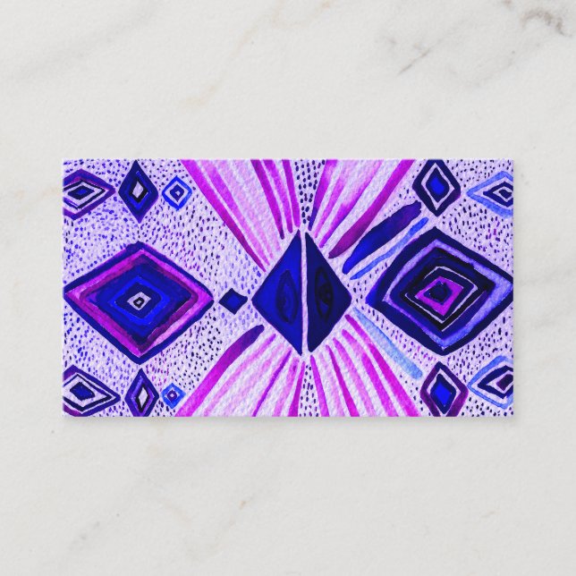 Carte De Visite Voir les yeux Géométrique Aquarelle moderne (Devant)