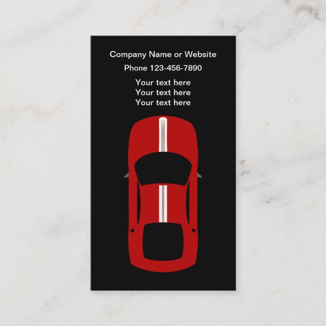 Carte De Visite Voiture automobile unique (Devant)