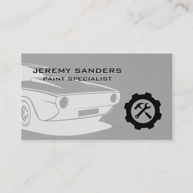Carte De Visite Voiture classique | Service de peinture automatiqu (Devant)