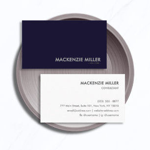 Carte De Visite Voiture de société minimaliste à deux tons bleu ma