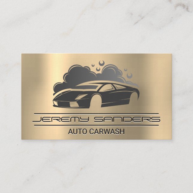 Carte De Visite Voiture de sport Auto Wash (Devant)