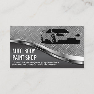 Carte De Visite Voiture de sport   Services automatiques   Plaque 