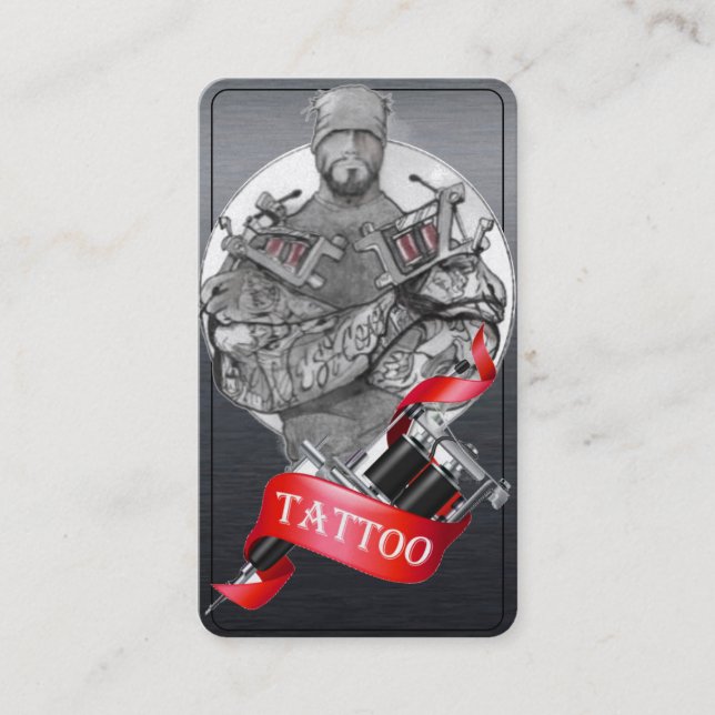 Carte De Visite Voiture d'entreprise Modèle de tatouage (Devant)