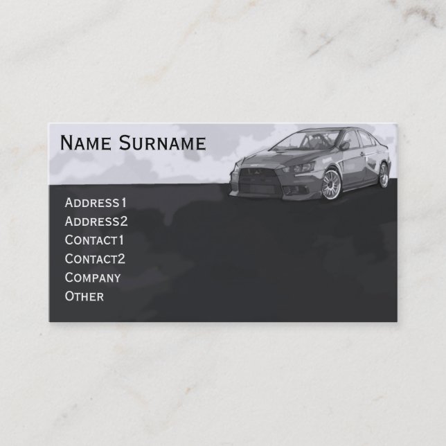 Carte De Visite Voiture EVO (Devant)