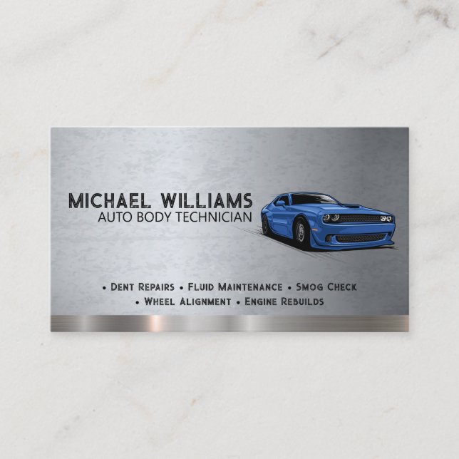 Carte De Visite Voiture musculaire | Auto Garage Shop (Devant)