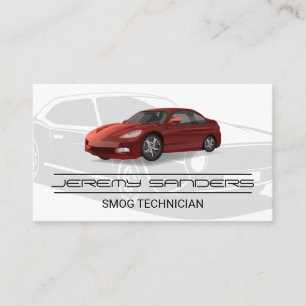 Carte De Visite Voiture rouge