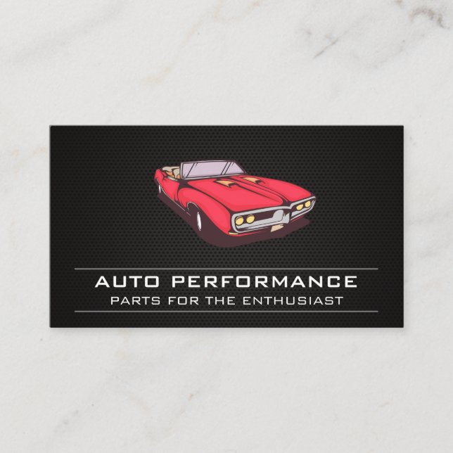 Carte De Visite Voiture rouge | Fibre de carbone (Devant)
