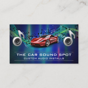 Carte De Visite Voiture sport rouge Notes audio