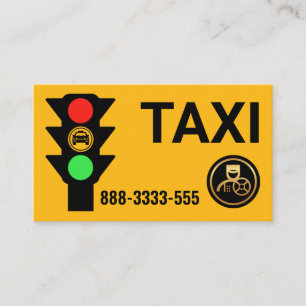 Carte De Visite Voiture Taxi de la lampe de la circulation