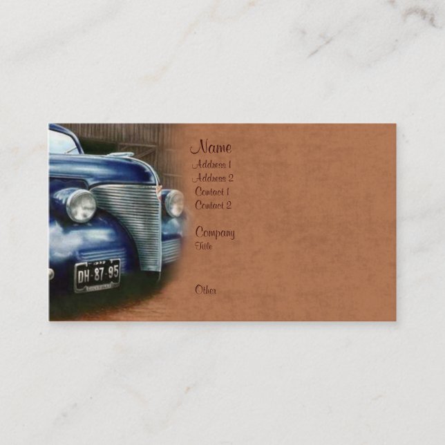Carte De Visite Voiture vintage (Devant)