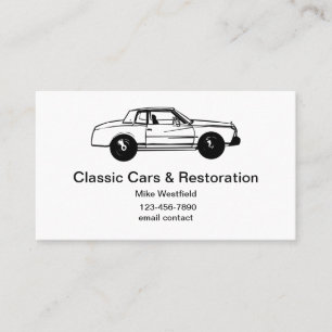 Carte De Visite Voitures Classiques Et Restauration