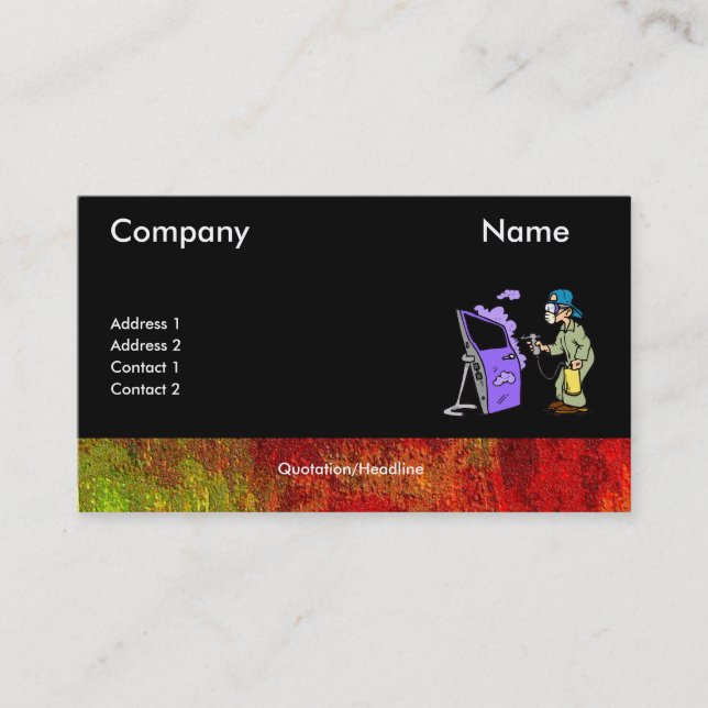 Carte De Visite Voitures de peinture avec la frontière (Devant)