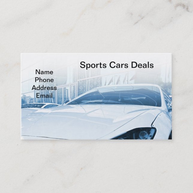 Carte De Visite Voitures de sport de haute qualité (Devant)
