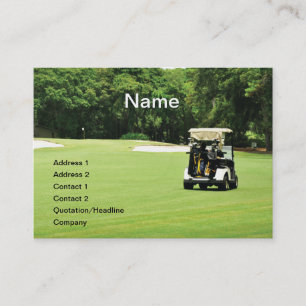 Carte De Visite voiturette de golf sur un fairway