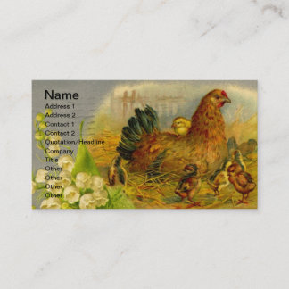 Carte De Visite Volaille Vintage