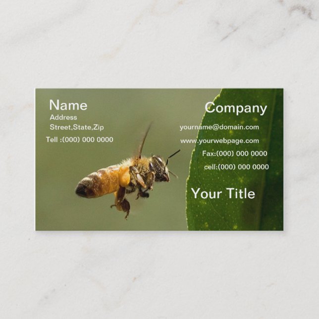 Carte de visite volant de Bumble Bee (Devant)