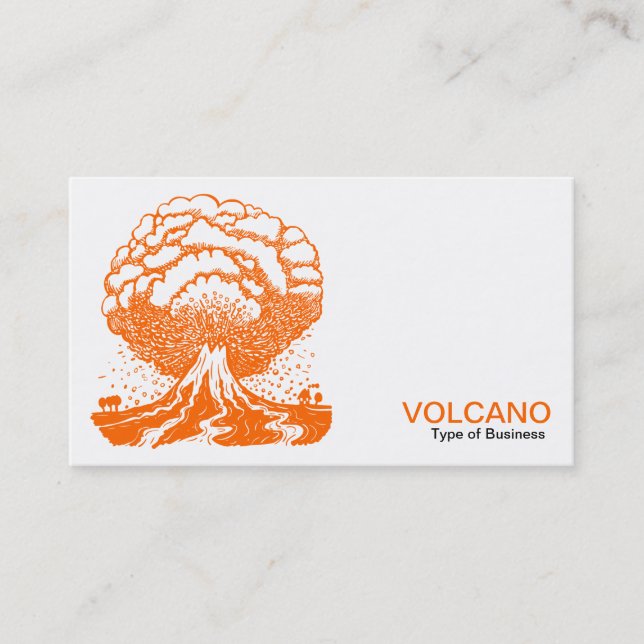 Carte De Visite Volcan - Orange (Devant)