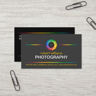 Carte De Visite Volet coloré de photographe