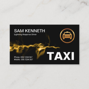 Carte De Visite Voleur de taxi de la tonte jaune
