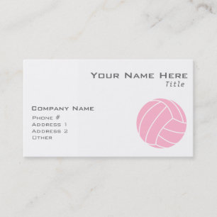Carte De Visite Volley-ball rose clair