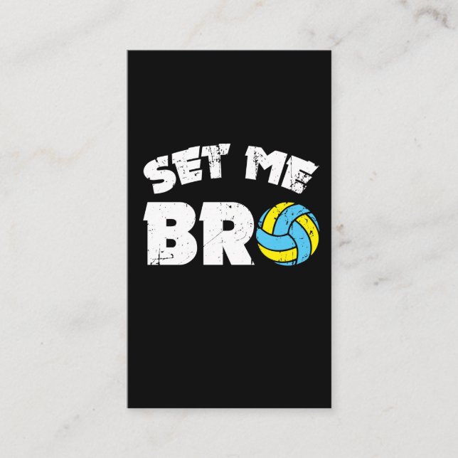 Carte De Visite Volleyball - dire drôle de volleyball (Devant)