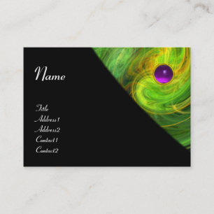 Carte De Visite VORTEX LÉGER AMÉTHYSE orange vert jaune noir