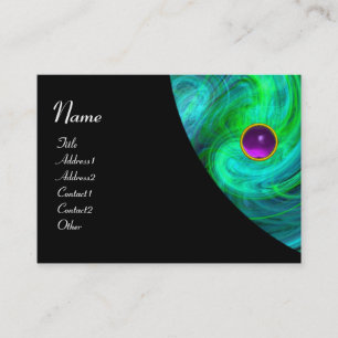 Carte De Visite VORTEX LÉGER AMÉTHYSE vert jaune bleu noir