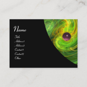 Carte De Visite VORTEX LÉGER AMÉTHYSE vert jaune orange noir