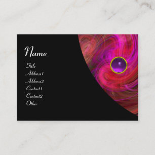 Carte De Visite VORTEX LÉGER AMÉTHYST rose jaune noir rouge violet
