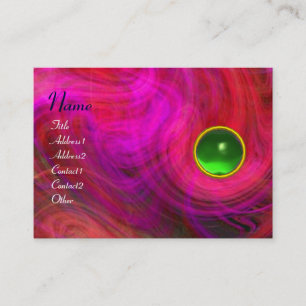 Carte De Visite VORTEX LÉGER EMERALD vert jaune rouge rose violet