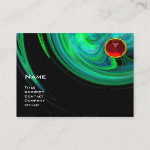 Carte De Visite VORTEX LÉGER RUBY - bleu vert noir rouge