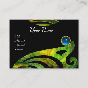Carte De Visite VORTEX LÉGER SAPPHIRE bleu vert noir jaune