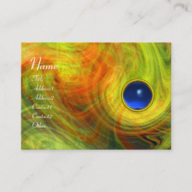 Carte De Visite VORTEX LÉGER SAPPHIRE rouge jaune orange bleu (Devant)