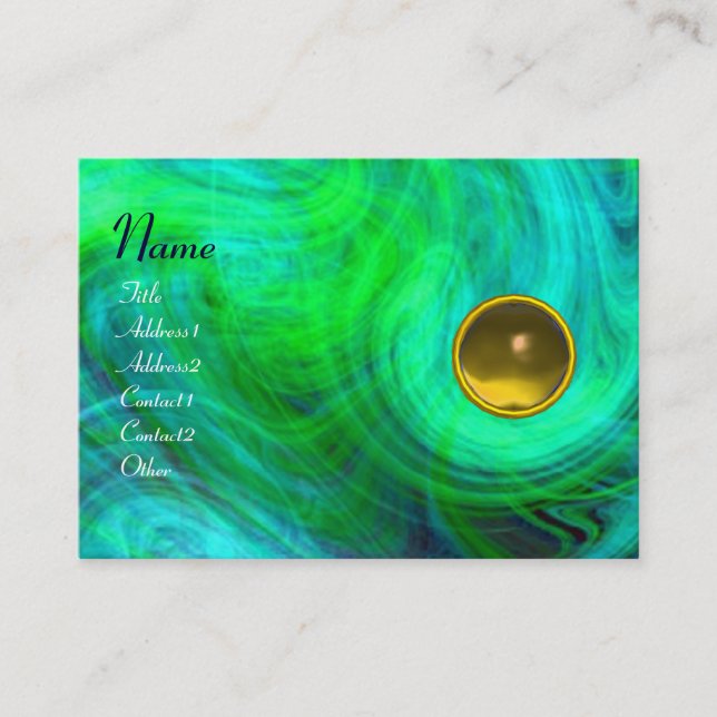 Carte De Visite VORTEX LÉGER TOPAZ vert jaune bleu (Devant)