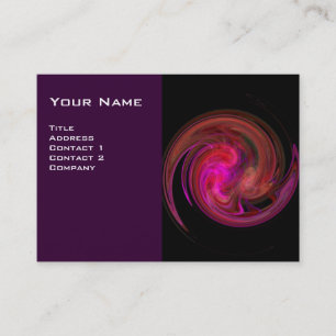 Carte De Visite VORTEX LUMINEUX, noir vif rose violet rouge