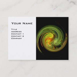 Carte De Visite VORTEX LUMINEUX, noir vif, vert blanc blanc