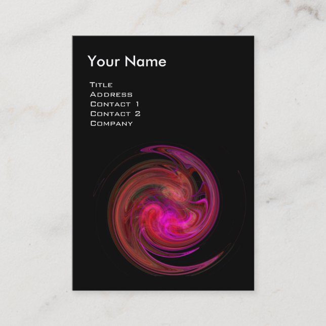 Carte De Visite VORTEX LUMINEUX, rouge violet violet rouge vif (Devant)