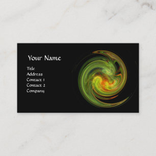 Carte De Visite VORTEX LUMINEUX, vert noir vif