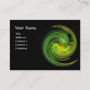 Carte De Visite VORTEX LUMINEUX, vert noir vif orange orange