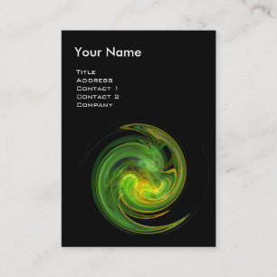 Carte De Visite VORTEX LUMINEUX, vert orange jaune vif