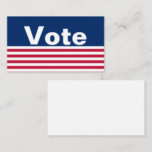 Carte De Visite Votez rouge blanc et bleu