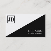 Votre Carré professionnel Monogramme noir blanc