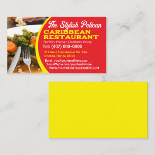 Carte De Visite Votre Chef Cuisinier Cuisine Services de restaurat