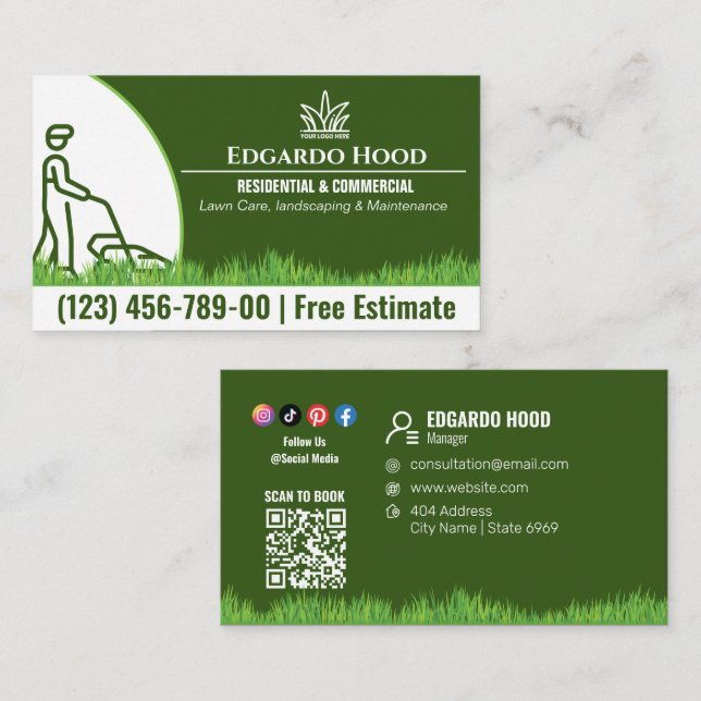 Carte De Visite Votre entreprise de logo | Service de soins juridi (Devant / Derrière)