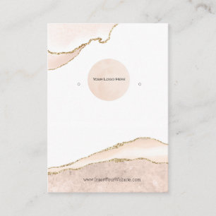 Carte De Visite Votre logo Blush & Gold Vertical Large